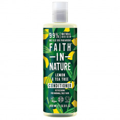 Balsam natural revigorant cu lamaie si tea tree pentru par normal sau gras, 400ml, Faith in Nature