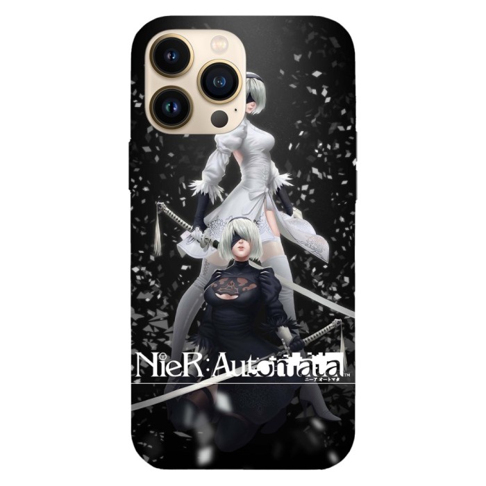 Husa compatibila cu Apple iPhone 14 Plus model Nier Automata 2B, Silicon, TPU, Viceversa