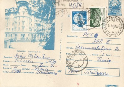 *Romania, Govora, c.p.s. circulata loco, Timisoara, 1986, eroare foto