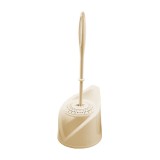 Cumpara ieftin Perie WC cu suport, din plastic, Y440, crem