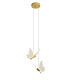 Lustra LED, Suspendata, Pendul, 2 Surse de Lumina, Design in forma de Fluture, Dimabila, 3 Tipuri de Lumina, Calda, Neutra si Rece, Potrivit pentru Do