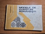 album - modele de cusaturi romanesti - din anul 1977 - format mare , coperti cartonate