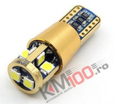 Led auto T10/(W5W) Canbus cu 10 SMD 3528 foto