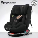 Scaun Auto Popypapa Guardian 360 G406, Omologat i-Size R129, ISOFIX, 40-150 cm, 0-12 ani, 4 Trepte &Icirc;nclinare, Protecție Laterală, Negru