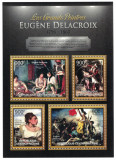 AFRICA CENTRALA 2013 - Picturi, Eugene Delacroix /set complet - colita+bloc MNH, Nestampilat