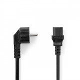 Cablu de alimentare PC UPS Schuko tata cotit - IEC-320-C13 2m cupru 10A negru Nedis