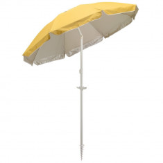 Umbrela de plaja 156 cm, galben, Everestus, UP02BB, metal, poliester, saculet de calatorie inclus foto