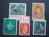 Set timbre Germania Boemia Konigsberg Hitler Cehoslovacia Masaryk Strechno 1944 1945 - A228