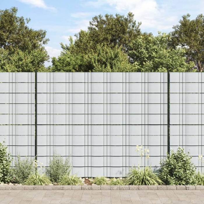 Gossi paravane de gradina, 10 buc., gri deschis, 252,5x19 cm, pvc