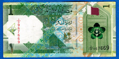 (2) BANCNOTA QATAR - 1 RIYAL 2020, MONUMENTUL STRIDIILOR SI PERLELOR foto