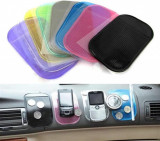 Suport auto universal pentru telefon, anti-alunecare, din silicon, Albastru