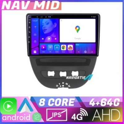 Navigatie Citroen C1 Peugeot 107 Toyota Aygo 2005 2014 EDOTEC-LITE Android Ecran 720P Octa Core 4 64 Carplay CarStore Technology foto