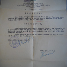 HOPCT DOCUMENT VECHI NR 504 CERTIFICAT COMITETUL PROVIZORIU AL ORAS TULCEA 1949