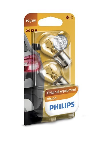 Set 2 Becuri P21/4W 12V Vision Philips