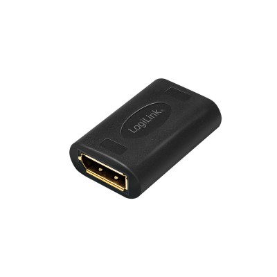 ADAPTOR video LOGILINK, DisplayPort (M) la DisplayPort (M), conectori auriti, rezolutie maxima 8K (7680 x 4320) la 60 Hz, plastic, alb, &amp;quot;CV0145&amp;quot; (timb foto