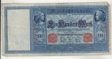Bnk bn Germania 100 Mark Reichsbanknote 1910 circulata , P42