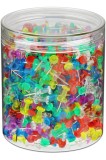 Ațipi OKVGO 600 bucăți cu capete din plastic și v&acirc;rfuri din oțel, pentru hărți, panouri din plută și afișaje
