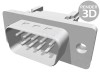 Conector D-Sub 9-Pin Tată pentru Cablu-Bandă IDC 1,27mm