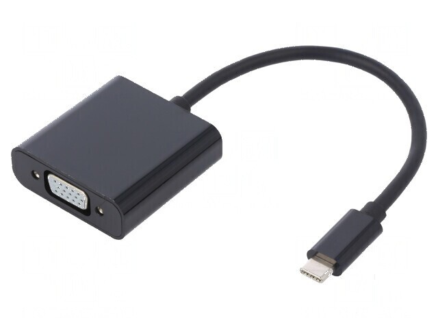 Adaptor USB C la D-Sub 15pin HD 0,23m negru