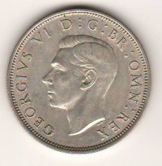 SV * Anglia UK * HALF CROWN 1/2 COROANA * ARGINT