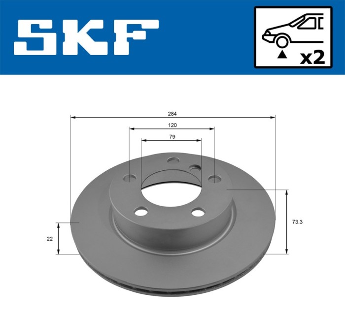 SKF VKBD 80089 V2 Disc frana