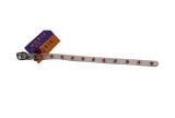 Cumpara ieftin Zgarda fosforescenta pentru caini si pisici, 27 cm, silicon si metal, clopotel, rosu/transparent, Oem