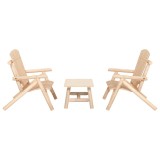 Cumpara ieftin Set mobilier de grădină, 3 piese, lemn masiv de molid