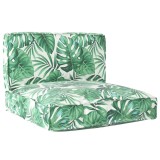 Cumpara ieftin Set de perne pentru palet 2 pcs model frunze 80 x 80 x 12 cm