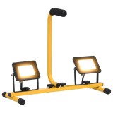 Proiector cu LED și m&acirc;ner, 2x20 W, alb cald