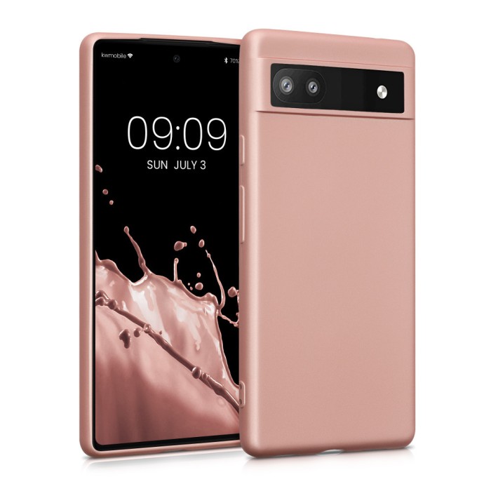 Husa Kwmobile pentru Google Pixel 6a, Silicon, Roz, 57960.31