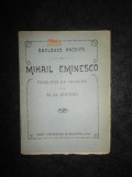 Quelques Poesies de Mihail Eminesco traduites en francais par Al. Gr. Soutzo