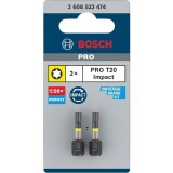 Bosch PRO Torx Impact - Set capete de insurubare profil T20 2 bucati