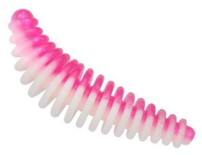 Larve Power Bait Pupa, Pink White, 3.5cm, 10buc/cutie foto