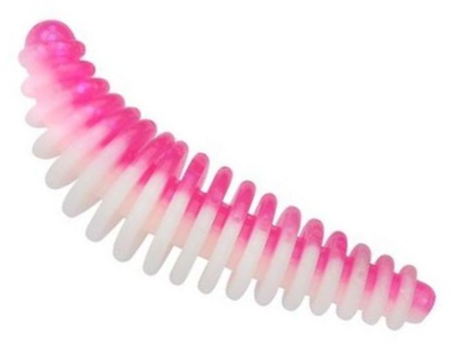 Larve Power Bait Pupa, Pink White, 3.5cm, 10buc/cutie