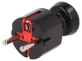 Conector Alimentare AC Tată 2P PE 250VAC 16A Negru