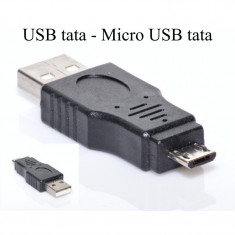 Adaptor Micro USB tata la USB tata foto