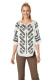 Bluza dama O25 alb/crem , marimea 2XL