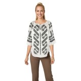 Bluza dama O25 alb/crem , marimea XL