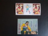 2001 - Hagi - 17 ani sub tricolor - timbre + vigneta + colita nedantelata - LP1548 + LP1549