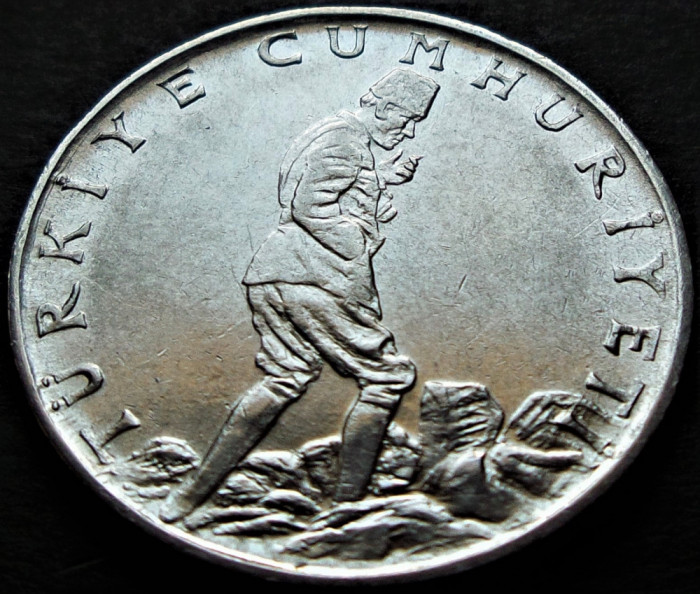 Moneda 2 1/2 LIRE - TURCIA, anul 1977 *cod 186 = excelenta