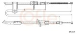 Cablu frana de parcare Hyundai Accent II (LC) Motor 1.3, 1.5, 1.5 CRDi, 1.6, parte montare spate, dreapta, lungime 1493/1295 mm, OE 5977025200