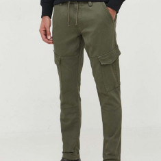 Pepe Jeans pantaloni Jared barbati, culoarea verde, cu fason cargo