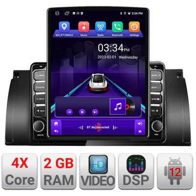 Navigatie dedicata BMW E39 si E53 K-082 ecran tip TESLA 9.7&amp;quot; cu Android Radio Bluetooth Internet GPS WIFI 2+32 DSP Quad Core CarStore Technology foto