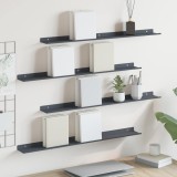 vidaXL Raft de perete cu raft Pe perete 4 pcs Antracit 80 x 9 x 2,5 cm 8003977