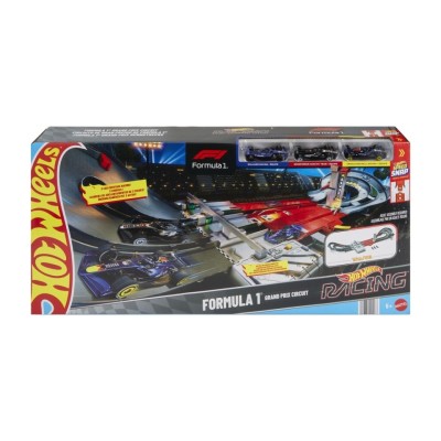 HOT WHEELS RACING CUIRCUIT DE CURSE GRAND PRIX FORMULA 1 CU 3 MASINUTE INCLUSE foto