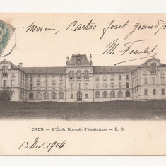 FV1 -Carte Postala -FRANTA- Caen, L'Ecole Normale d'Instituteurs, circulata 1904