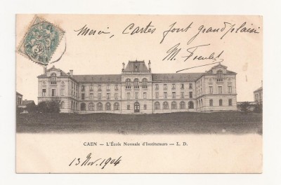 FV1 -Carte Postala -FRANTA- Caen, L&amp;#039;Ecole Normale d&amp;#039;Instituteurs, circulata 1904 foto