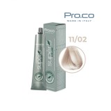 Vopsea de par profesionala fara amoniac SUPERB.COLOR 100 ml - Pro.Co - 11/02 BLOND SUPER DESCHIS PERLAT