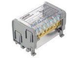 Bloc de distribuție pentru term. &icirc;mbinare cu 2 borne, 14 gri, 1kV