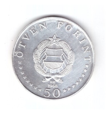 Moneda Ungaria 50 forint/forinti 1968 Ignac Semmelweis, UNC foto